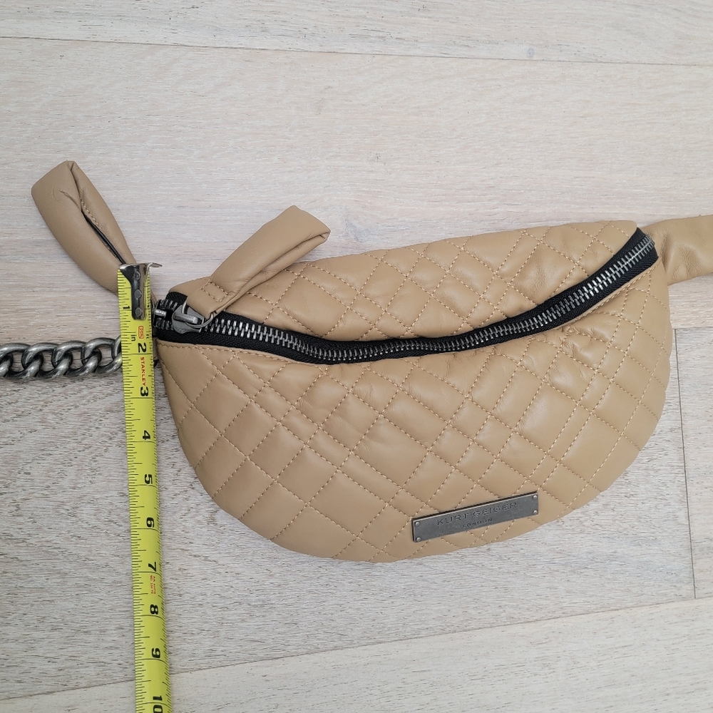 Kurt Geiger Beige Quilted Crossbody Bag - Picture 13 of 16